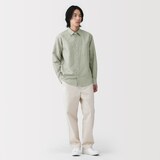紳士　ヘンプコットン長袖シャツ