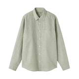 紳士　ヘンプコットン長袖シャツ