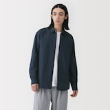 紳士　ヘンプコットン長袖シャツ