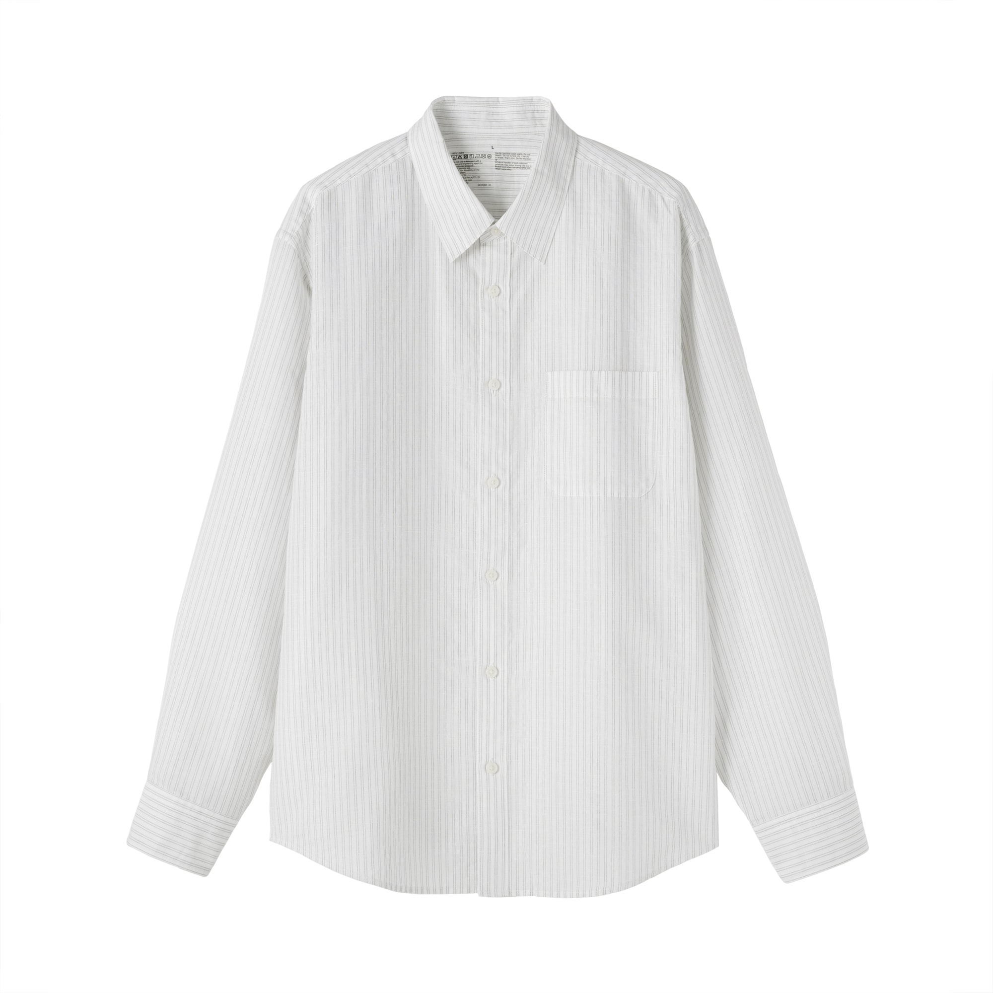 紳士　ヘンプコットン長袖シャツ