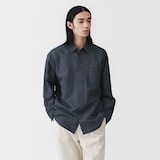 紳士　ヘンプコットン長袖シャツ