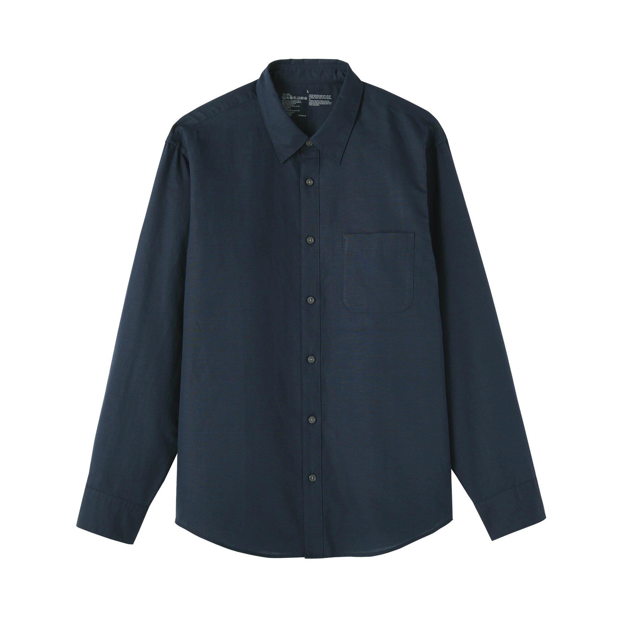 紳士　ヘンプコットン長袖シャツ