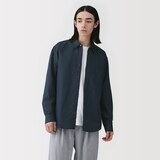 紳士　ヘンプコットン長袖シャツ