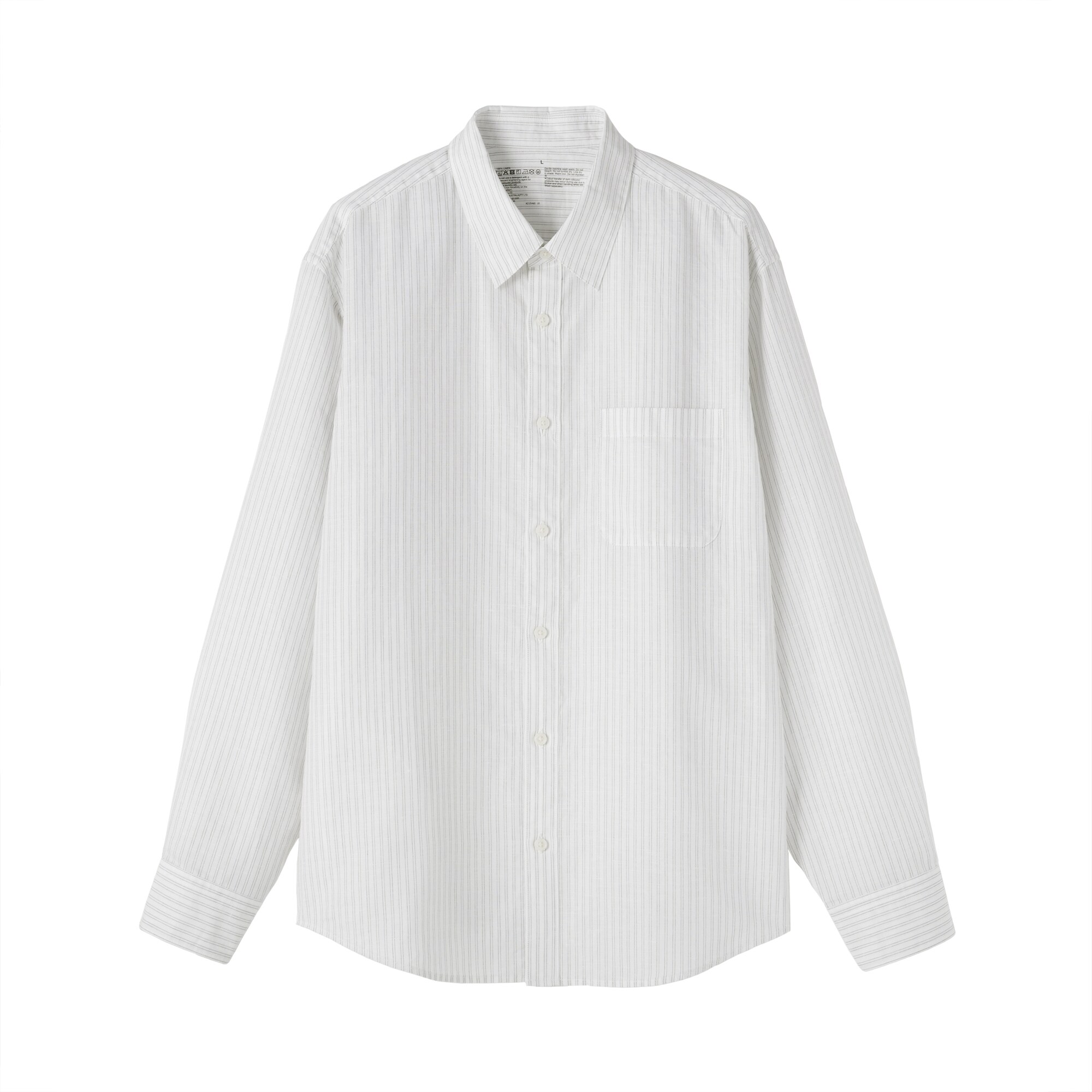 紳士　ヘンプコットン長袖シャツ