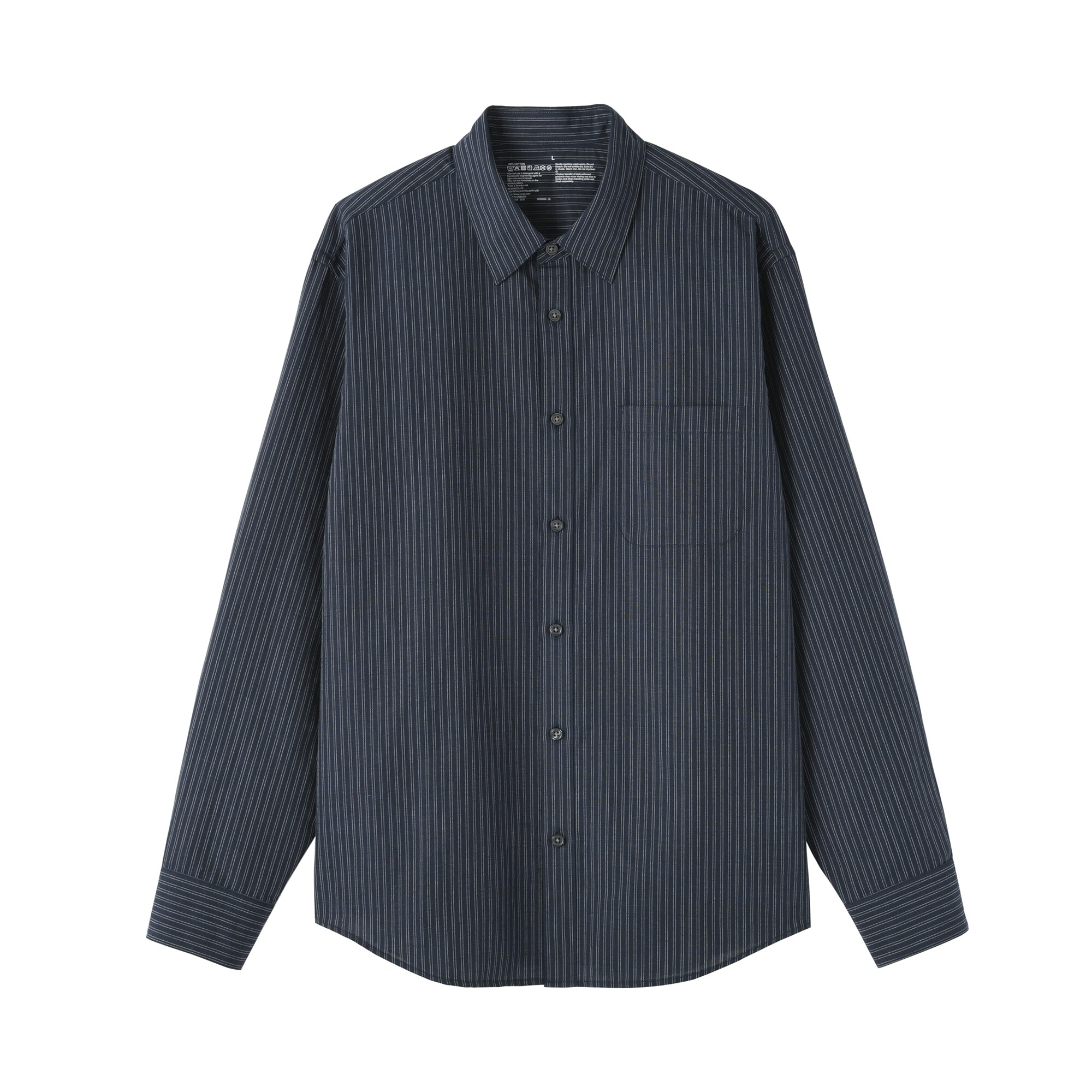 紳士　ヘンプコットン長袖シャツ