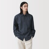 紳士　ヘンプコットン長袖シャツ