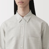 紳士　ヘンプコットン半袖シャツ