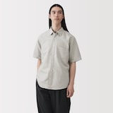 紳士　ヘンプコットン半袖シャツ