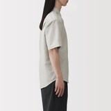 紳士　ヘンプコットン半袖シャツ