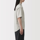 紳士　ヘンプコットン半袖シャツ