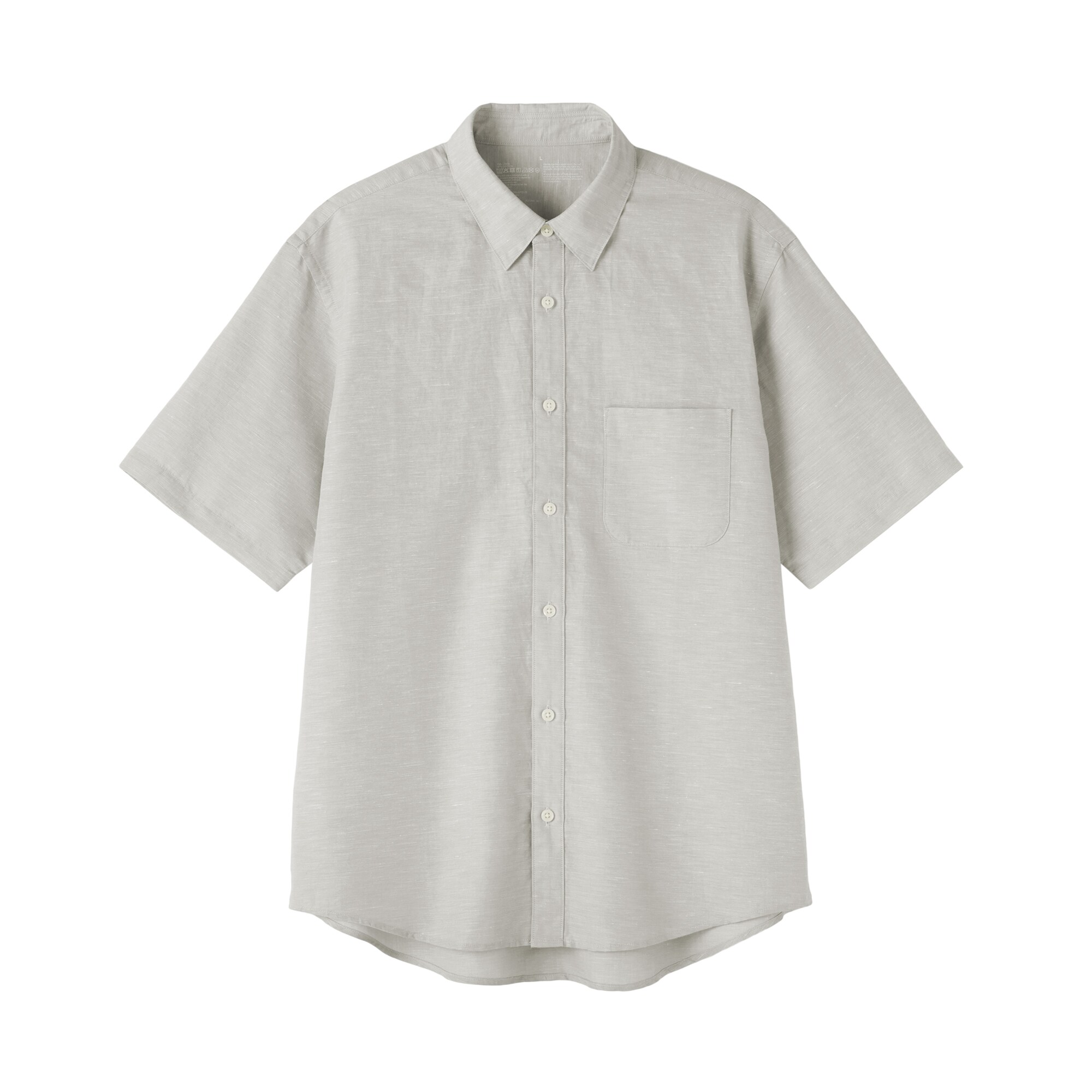 紳士　ヘンプコットン半袖シャツ