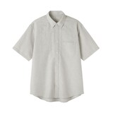 紳士　ヘンプコットン半袖シャツ