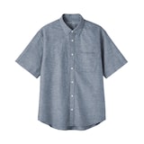 紳士　ヘンプコットン半袖シャツ