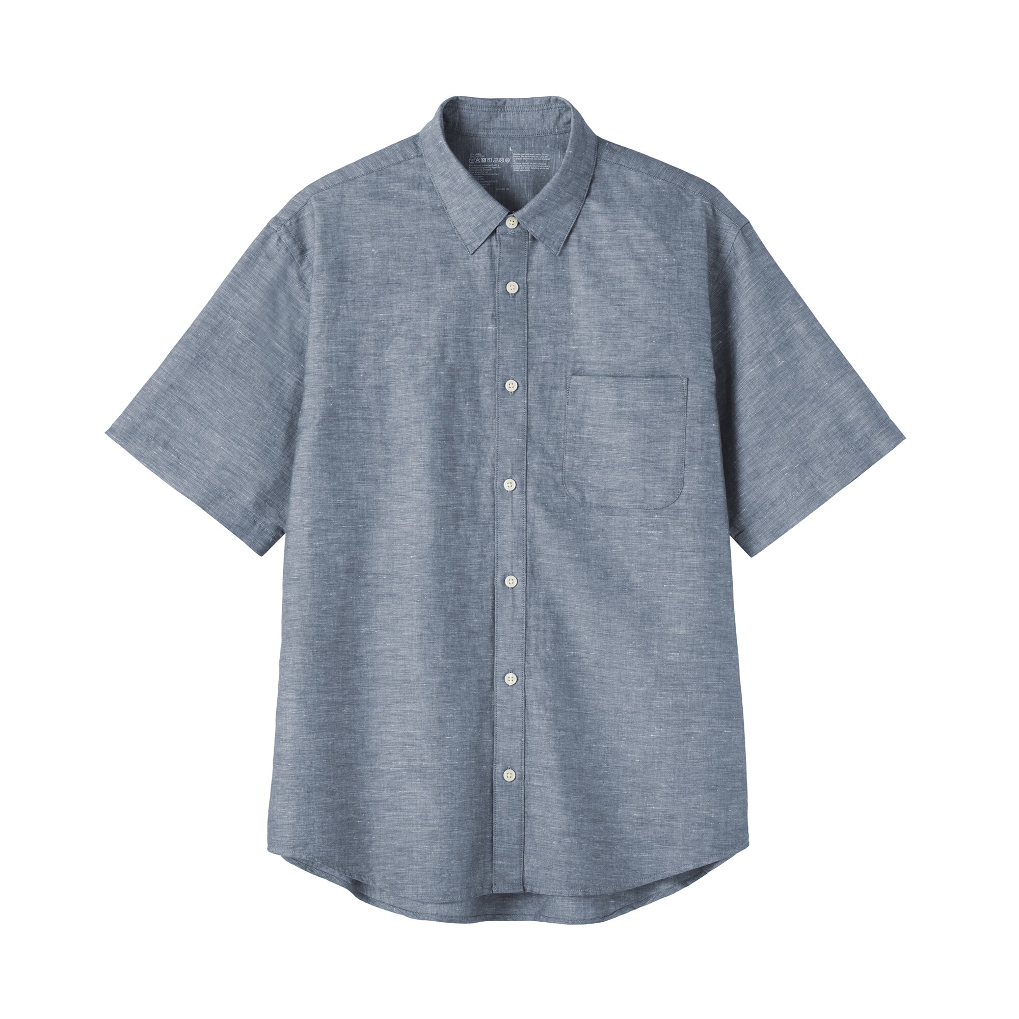 紳士　ヘンプコットン半袖シャツ