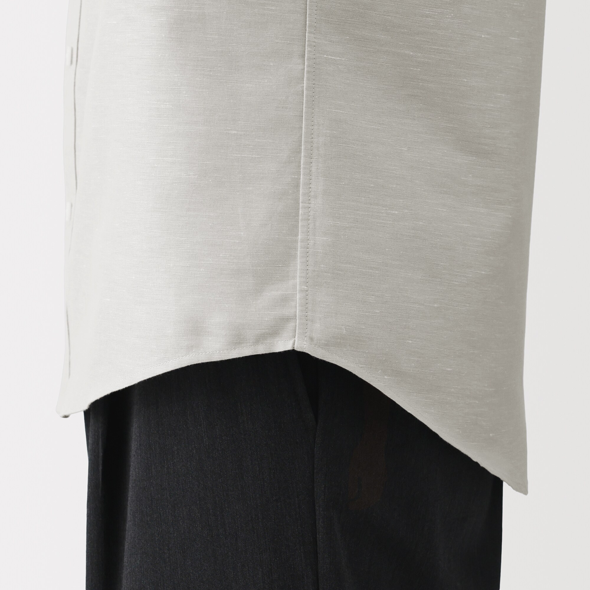 紳士　ヘンプコットン半袖シャツ