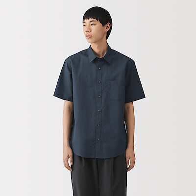 【４月上旬発売予定】紳士　ヘンプコットン半袖シャツ