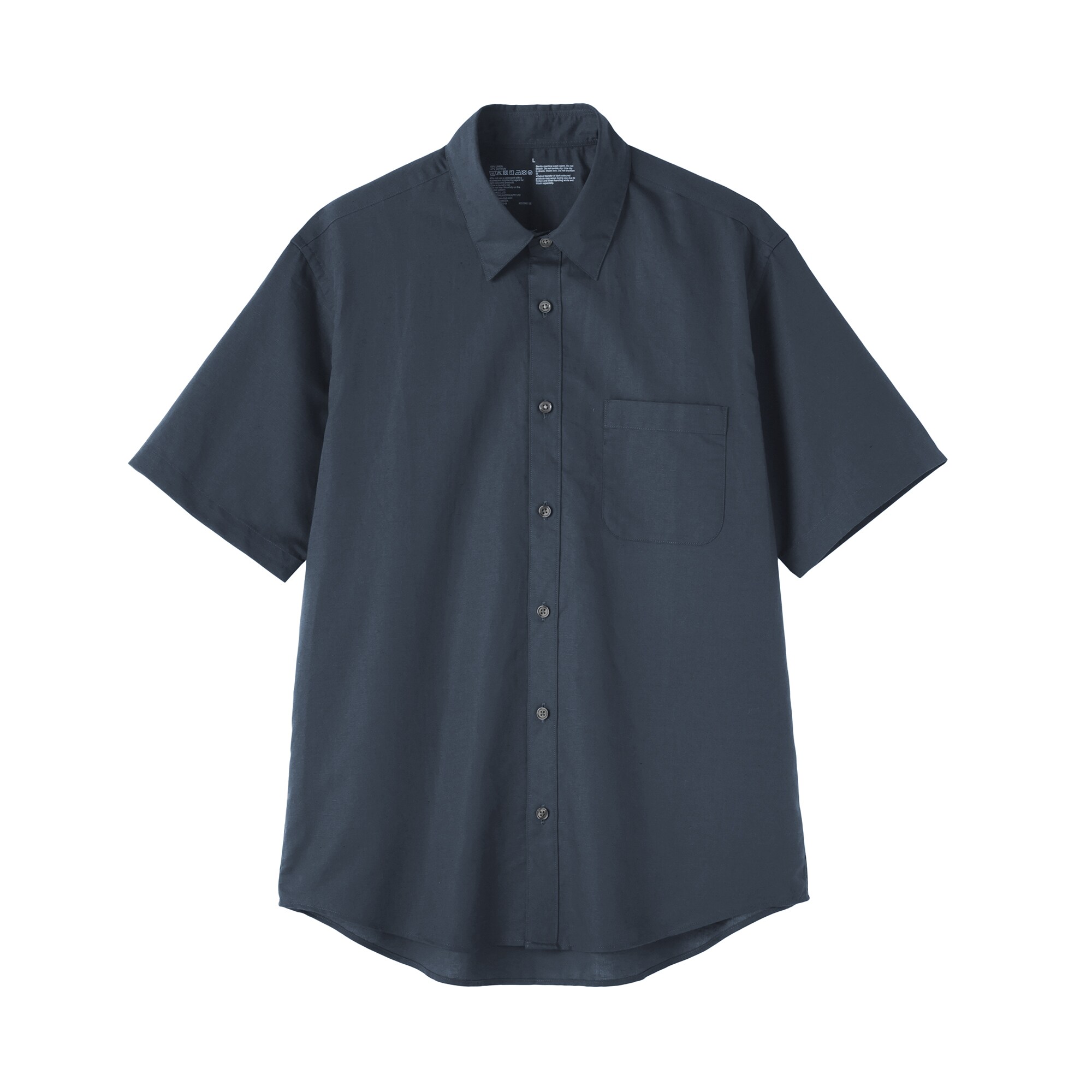 紳士　ヘンプコットン半袖シャツ