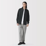 紳士　ヘンプコットンスタンドカラー長袖シャツ