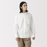 紳士　ヘンプコットンスタンドカラー長袖シャツ