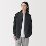 紳士　ヘンプコットンスタンドカラー長袖シャツ