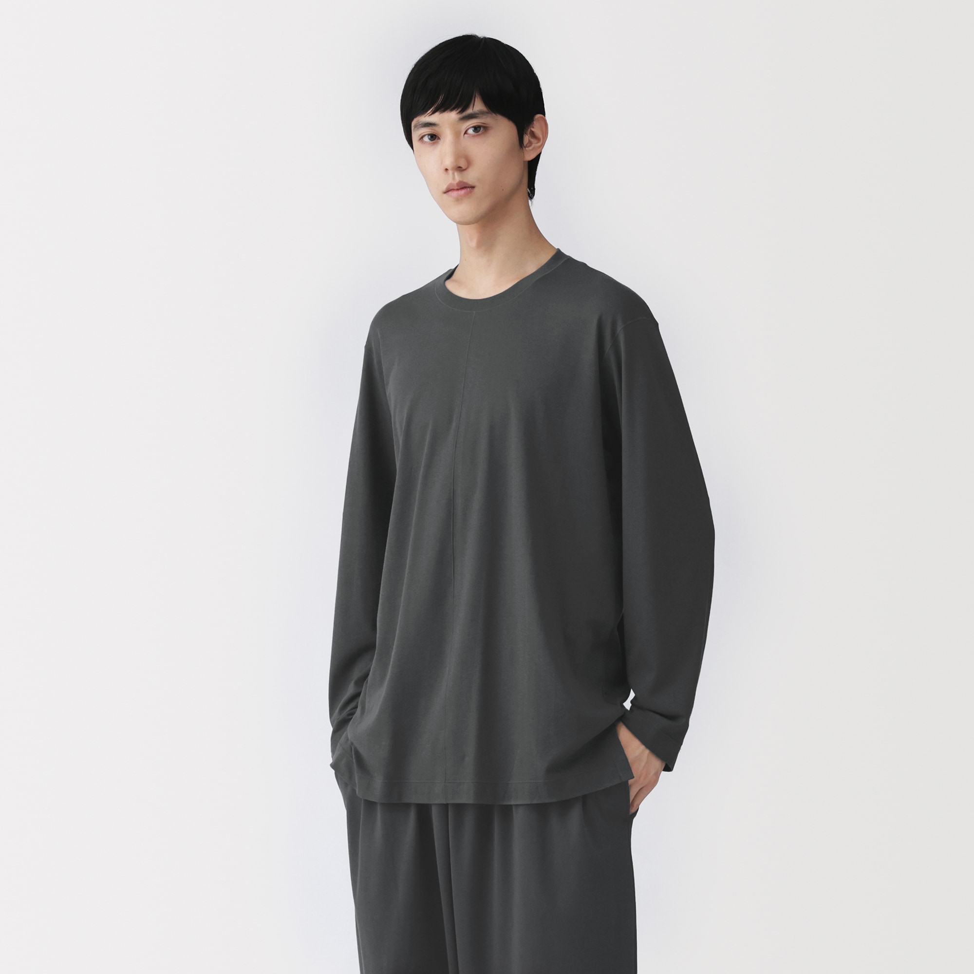 男女兼用 スムースジャージー長袖プルオーバー | 無印良品