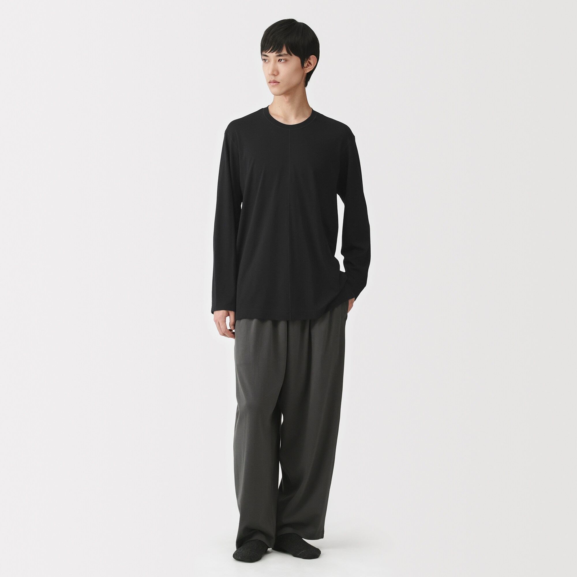 男女兼用　スムースジャージー長袖プルオーバー