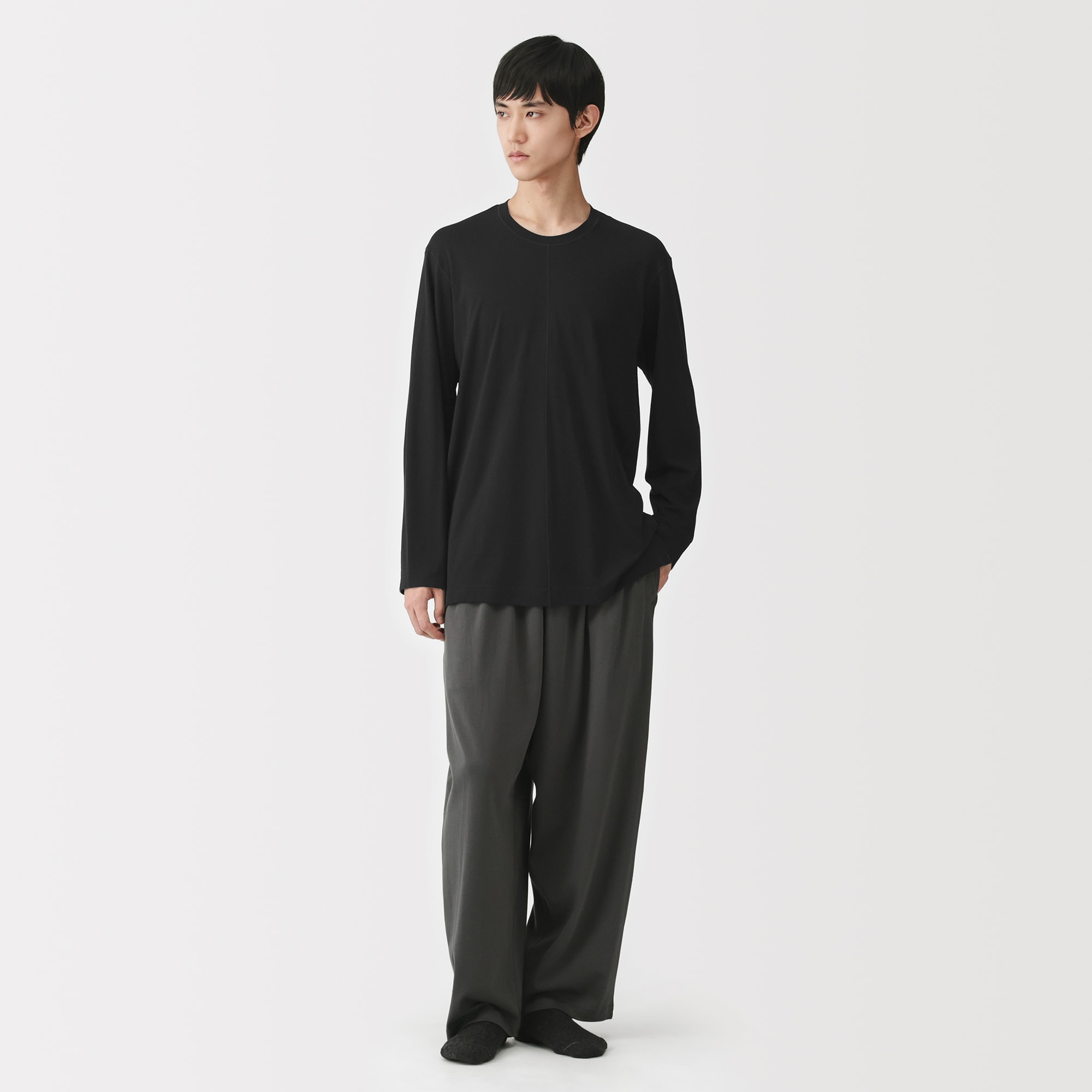 男女兼用　スムースジャージー長袖プルオーバー