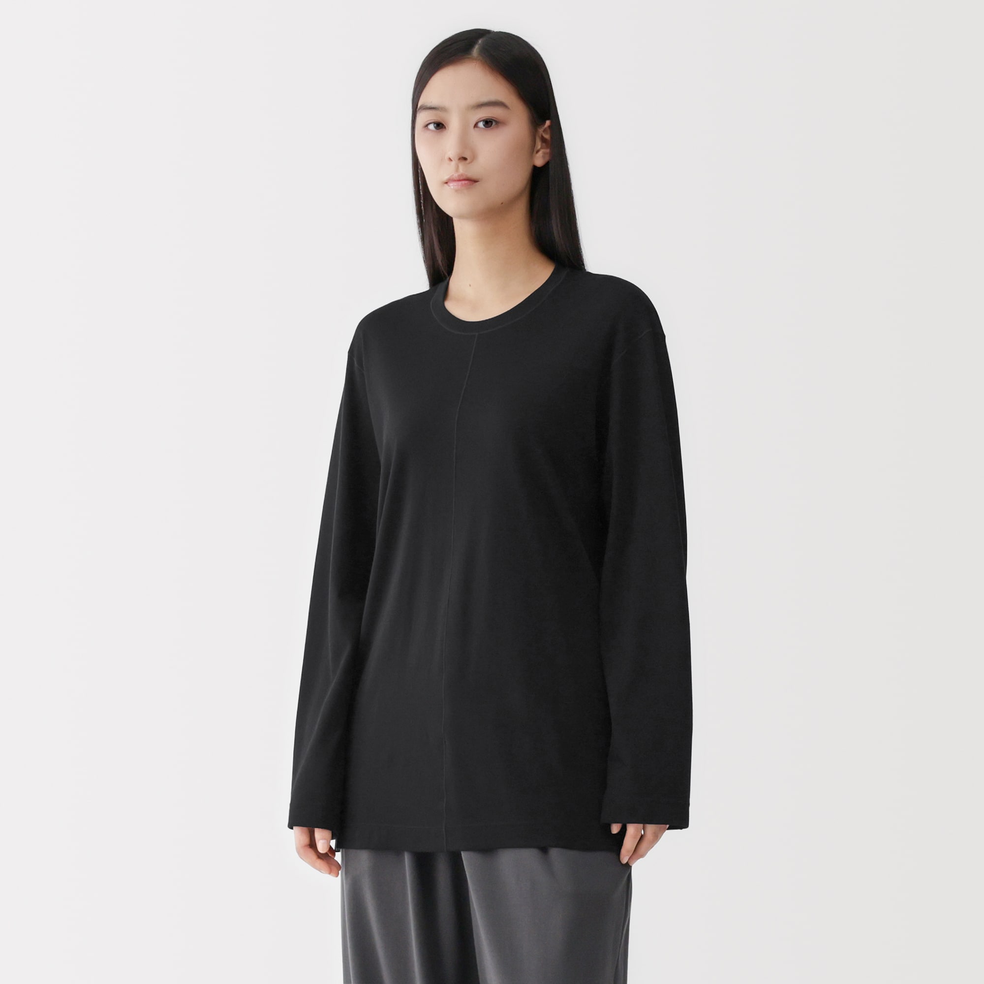 男女兼用　スムースジャージー長袖プルオーバー