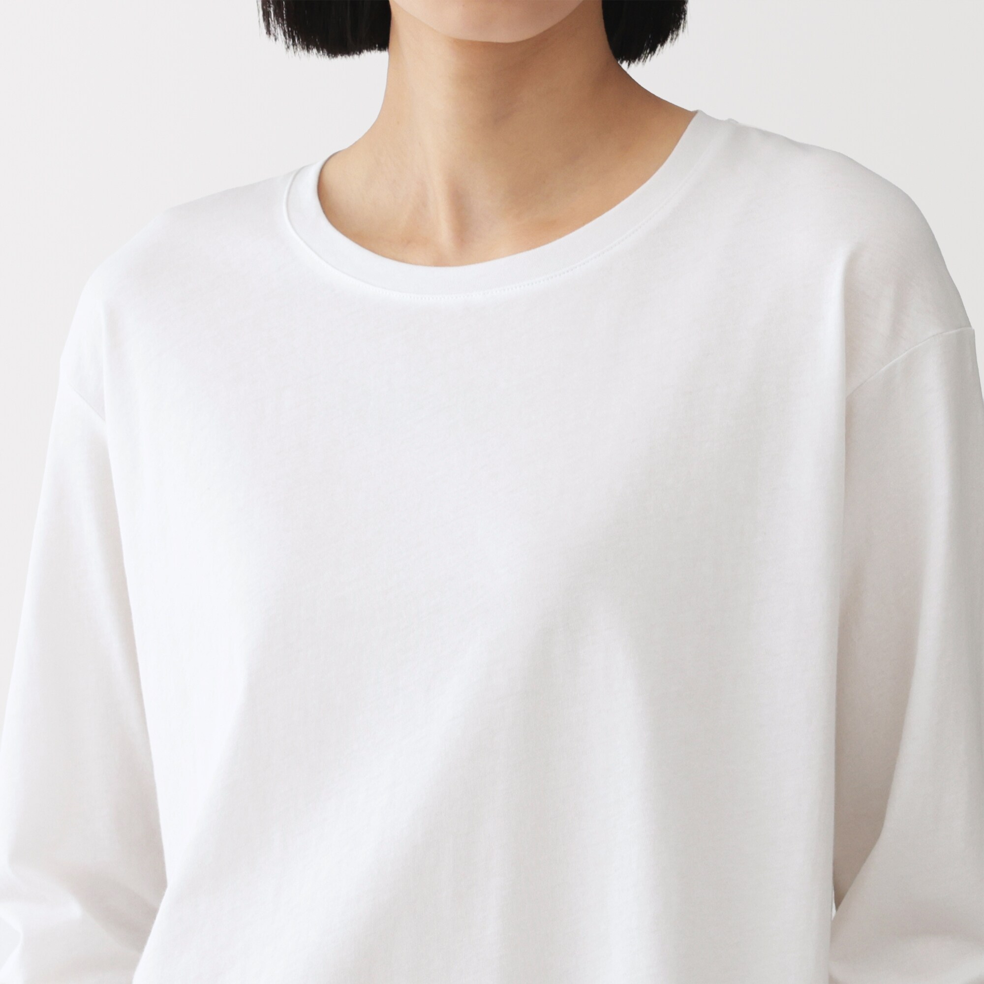 婦人 コットン天竺リラックス長袖Tシャツ | 無印良品