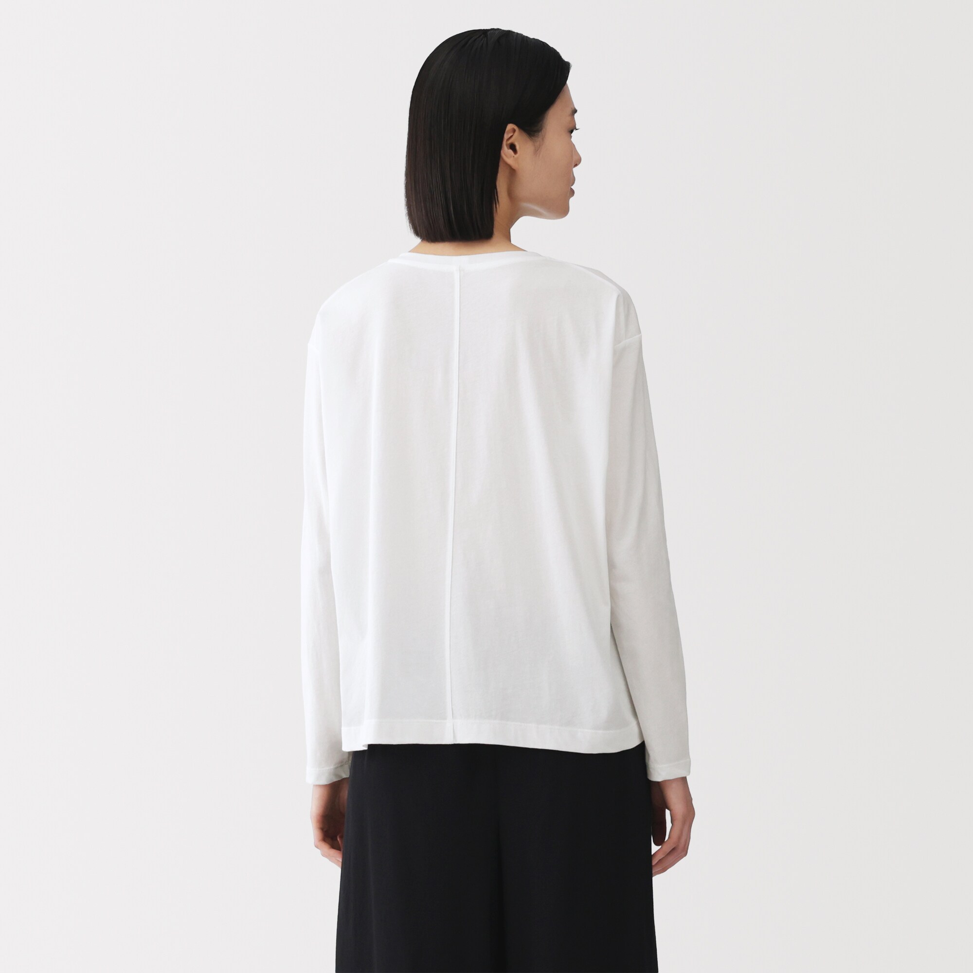 婦人　コットン天竺リラックス長袖Ｔシャツ