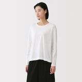 婦人　コットン天竺リラックス長袖Ｔシャツ
