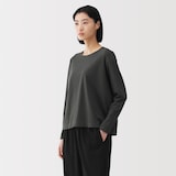 婦人　コットン天竺リラックス長袖Ｔシャツ