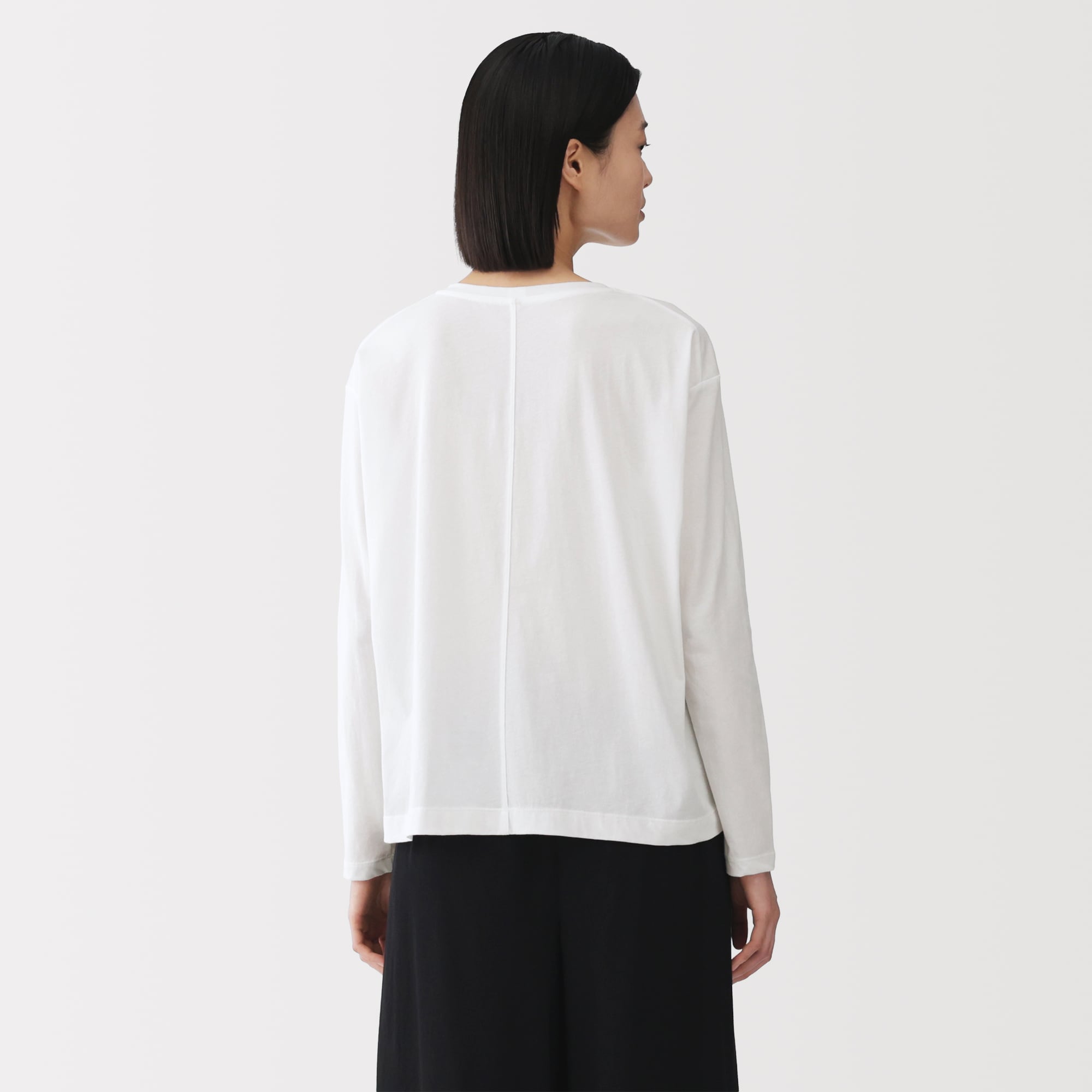 婦人　コットン天竺リラックス長袖Ｔシャツ