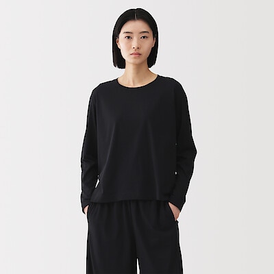 婦人　コットン天竺リラックス長袖Ｔシャツ
