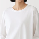 婦人　コットン天竺リラックス長袖Ｔシャツ
