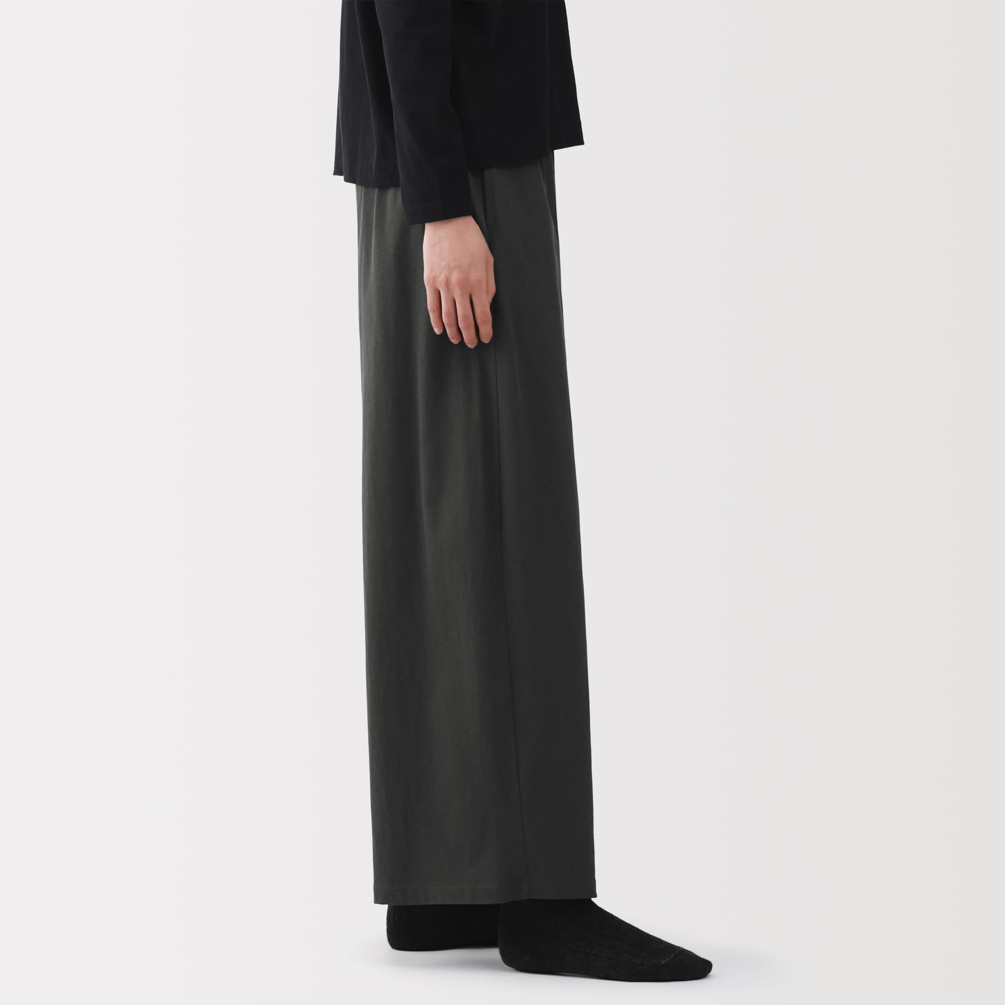 婦人　コットン天竺リラックスイージーパンツ