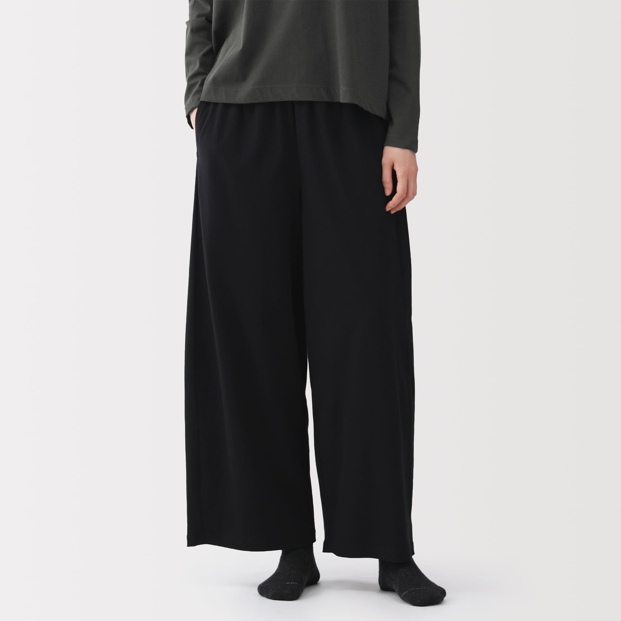 婦人　コットン天竺リラックスイージーパンツ