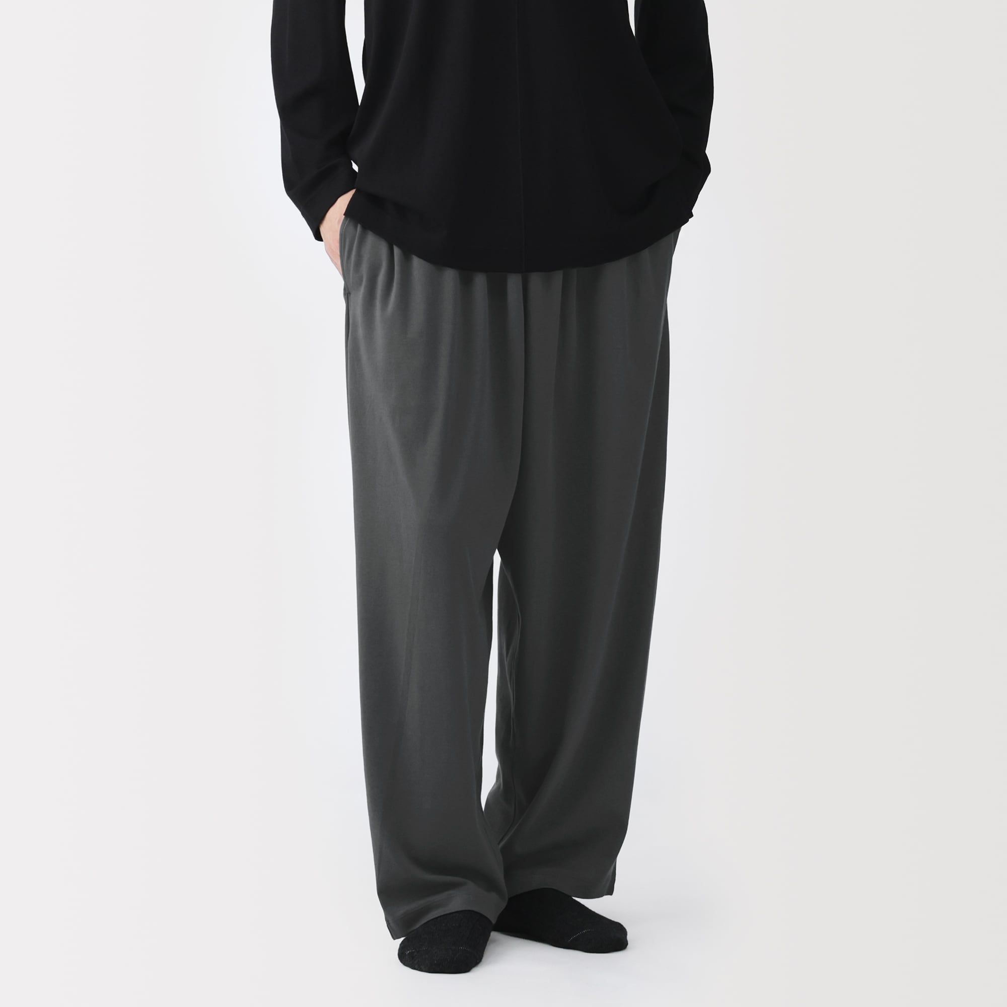 男女兼用　スムースジャージーイージーパンツ