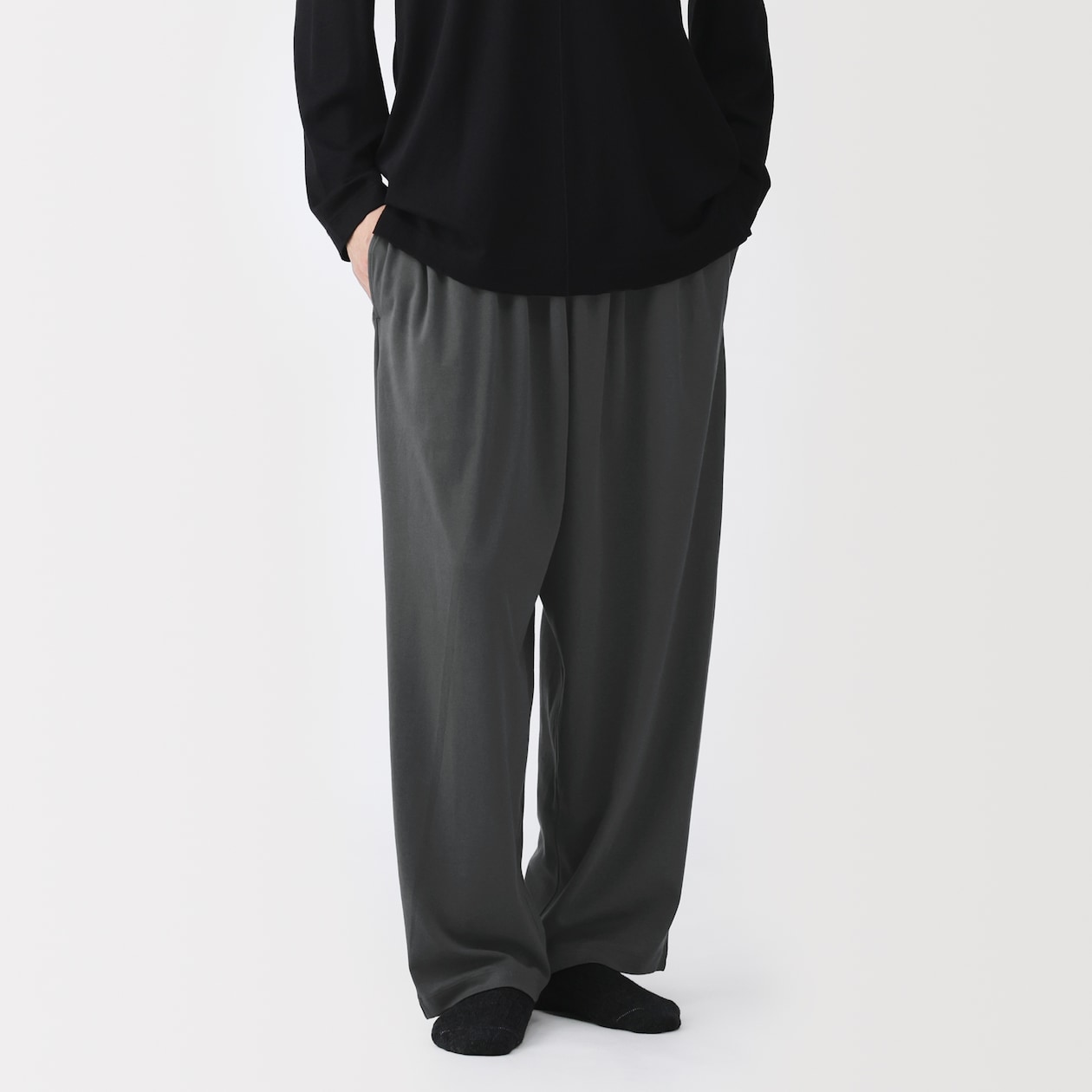 男女兼用　スムースジャージーイージーパンツ