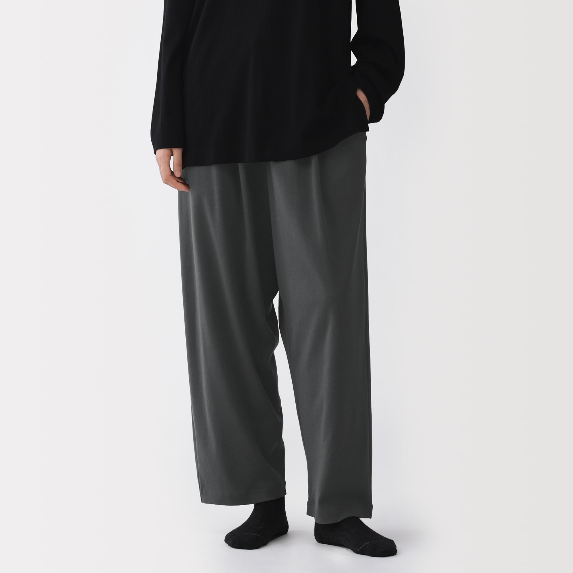 男女兼用　スムースジャージーイージーパンツ