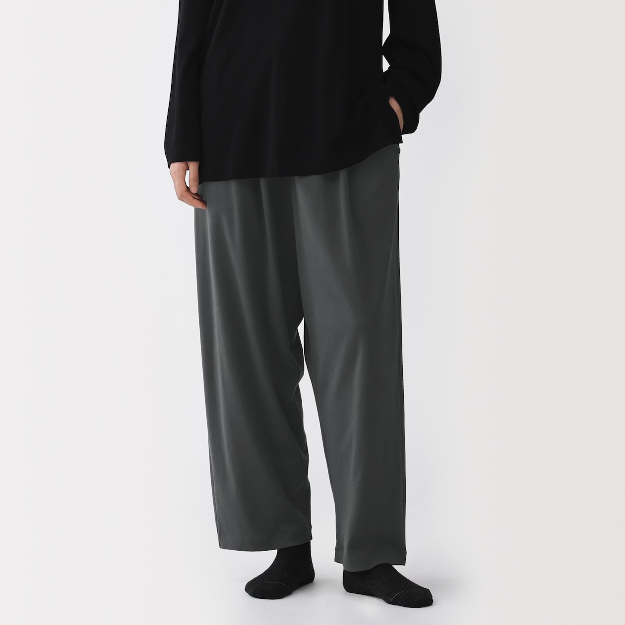 男女兼用　スムースジャージーイージーパンツ