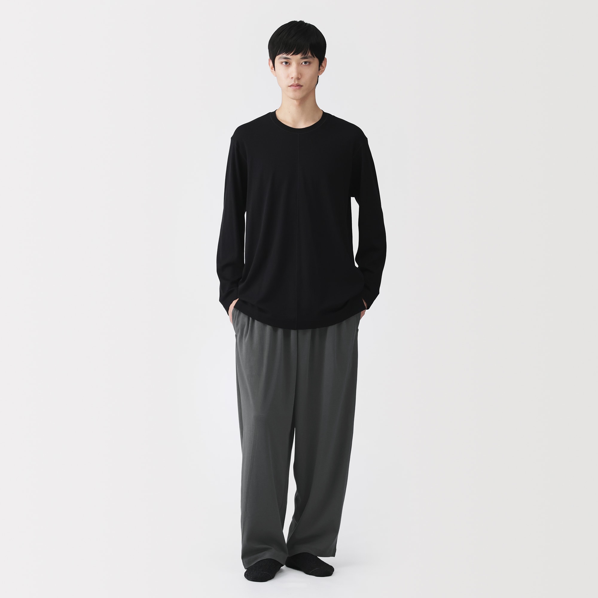 男女兼用　スムースジャージーイージーパンツ