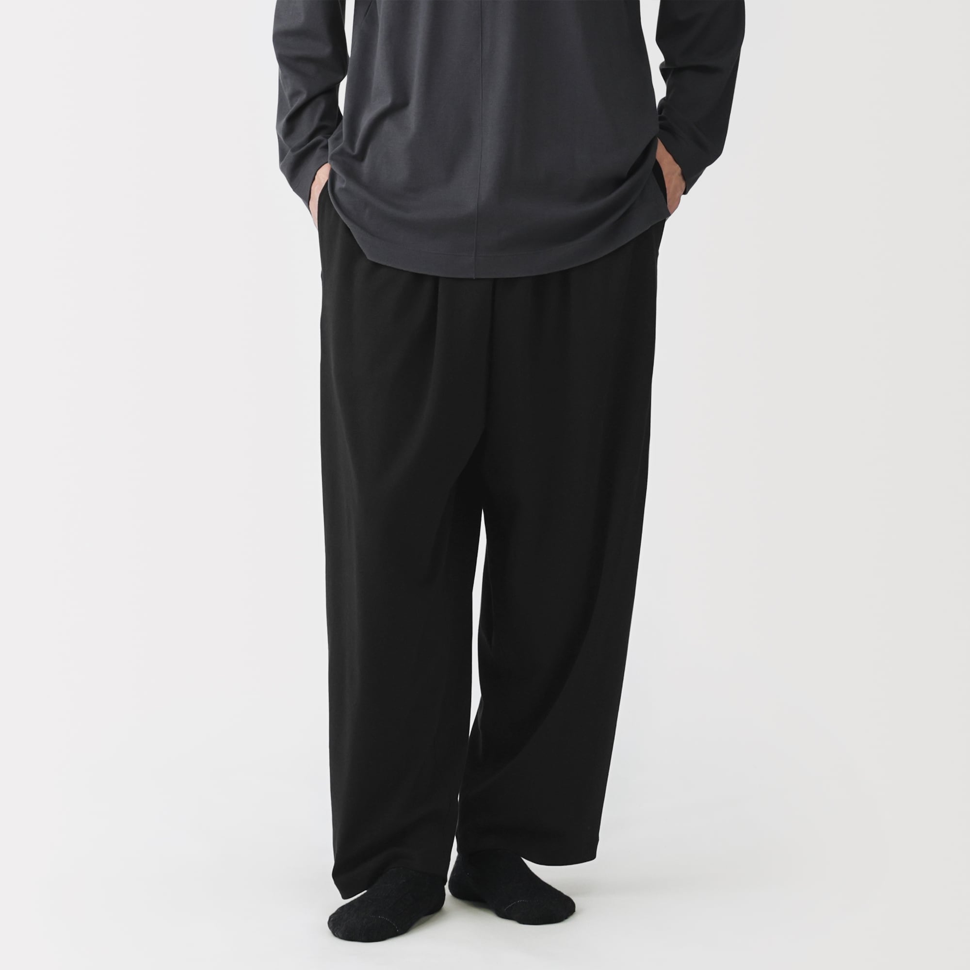 男女兼用　スムースジャージーイージーパンツ