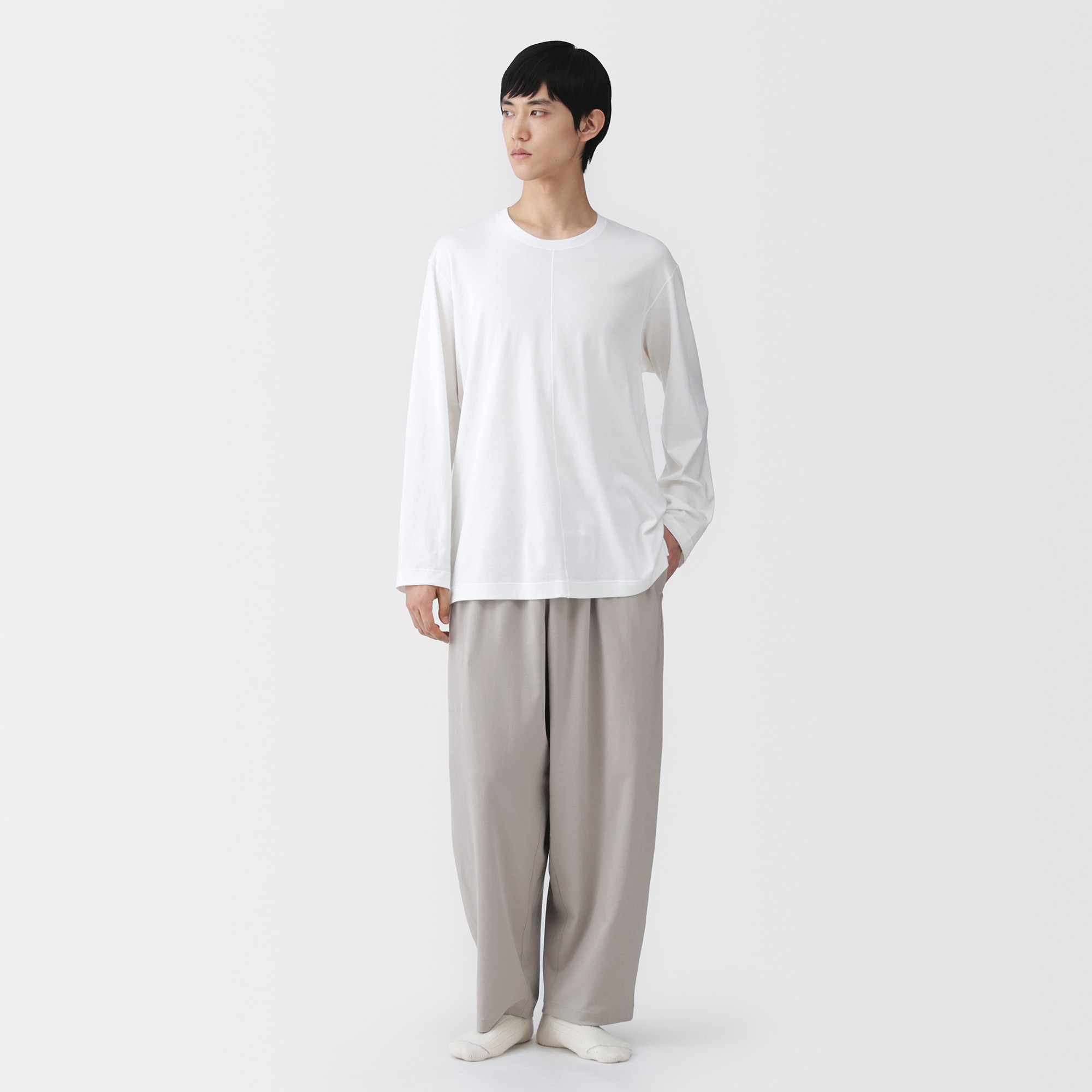 男女兼用　スムースジャージーイージーパンツ