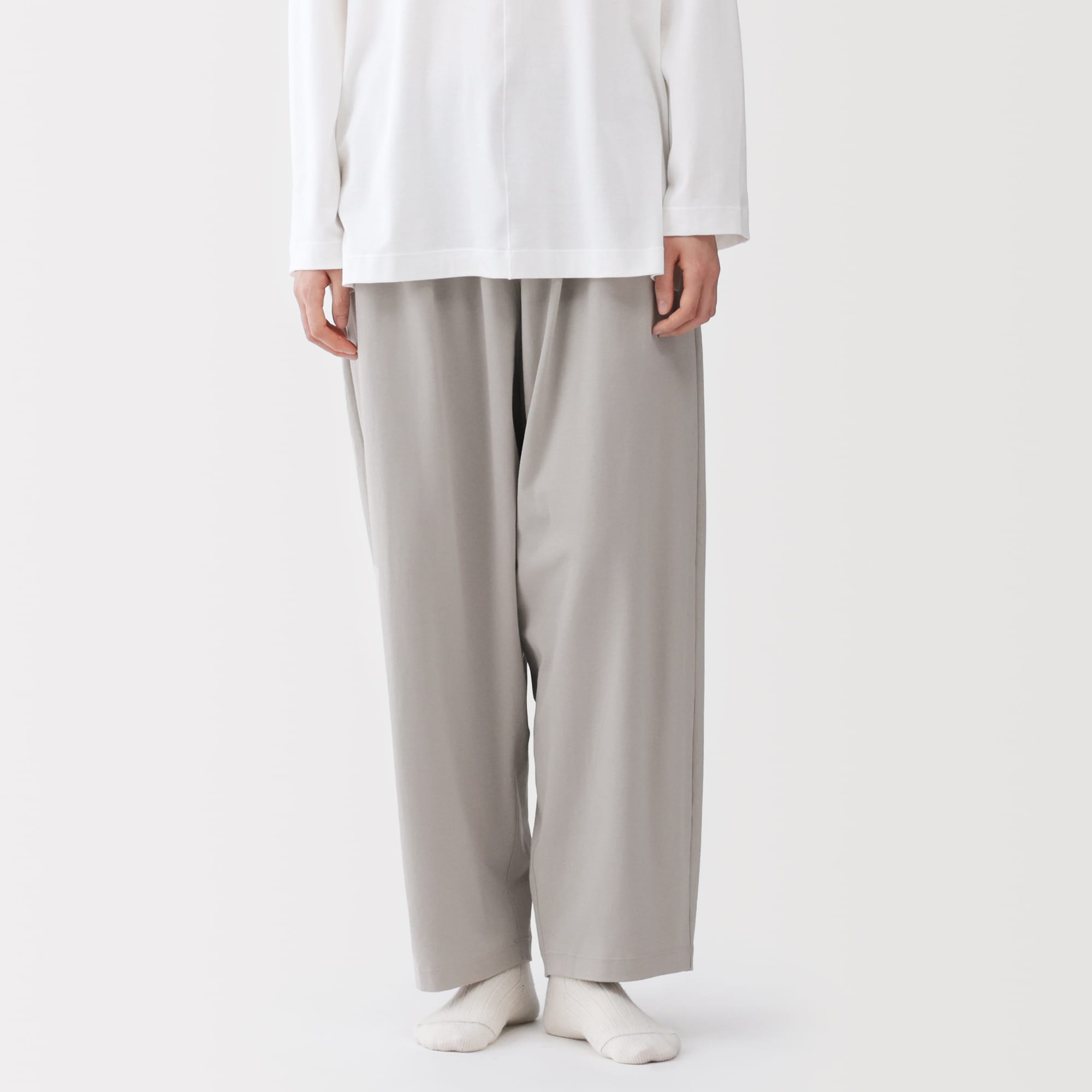 男女兼用　スムースジャージーイージーパンツ