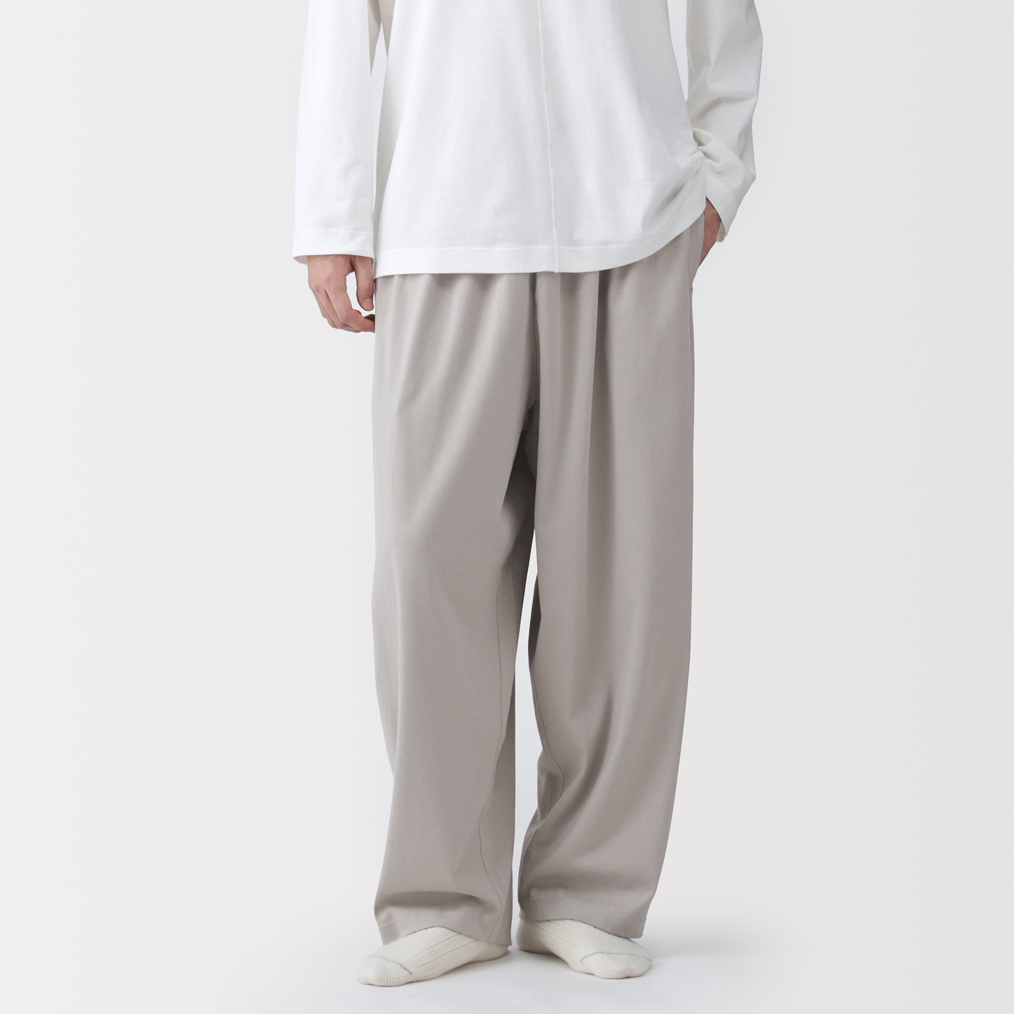 男女兼用　スムースジャージーイージーパンツ