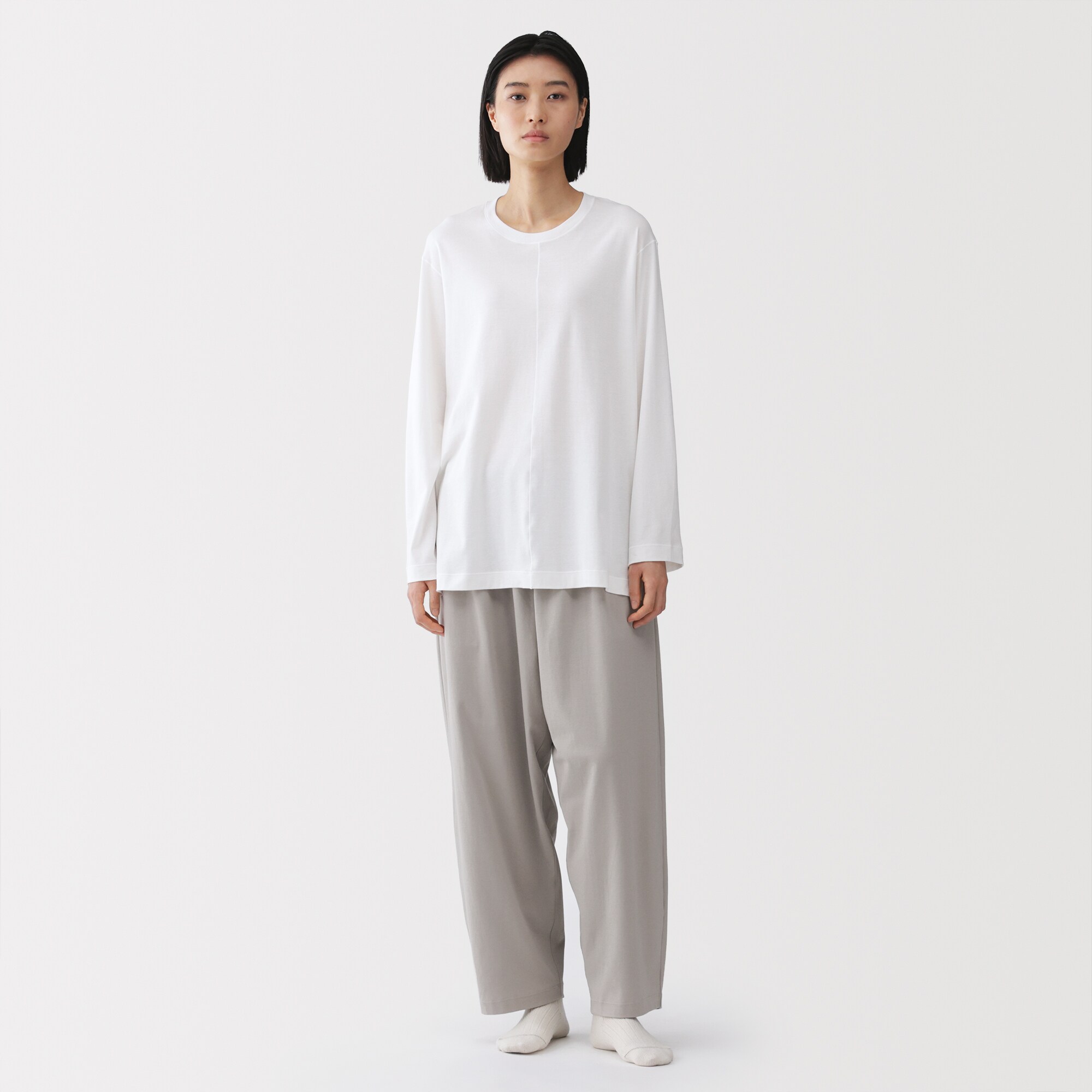 男女兼用　スムースジャージーイージーパンツ