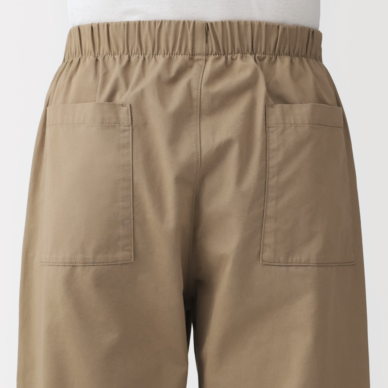 紳士　洗いざらしコットンイージーパンツ