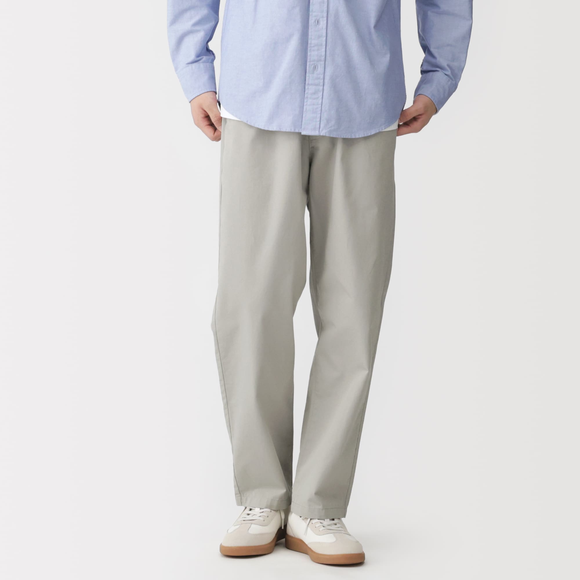 紳士　洗いざらしコットンイージーパンツ