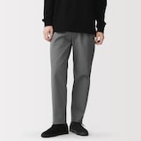 紳士　洗いざらしコットンイージーパンツ